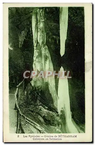 Cartes postales Grottes de Betharram Colonnes en formation