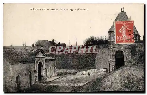 Ansichtskarte AK Peronne Porte de Bretagne