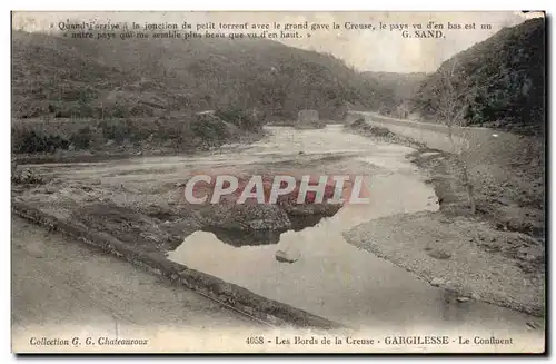 Ansichtskarte AK Les bords de la Creuse Gargilesse le confluent