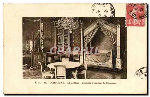 Ansichtskarte AK Compiegne Le chateau Chambre a coucher de l empereur