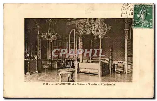 Cartes postales Compiegne Le chateau Chambre a coucher de l imperatrice