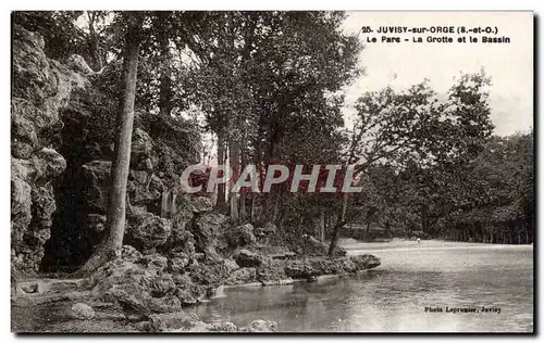 Cartes postales Juvisy sur orge Le parc La grotte et le bassin