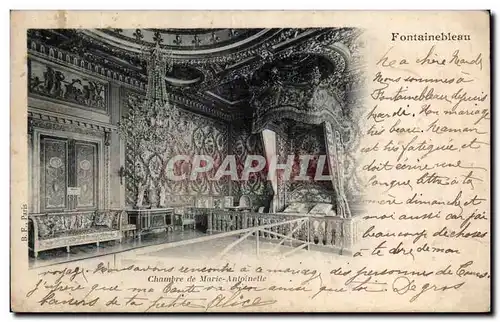 Cartes postales Fontainebleau Chambre de Marie Antoinette