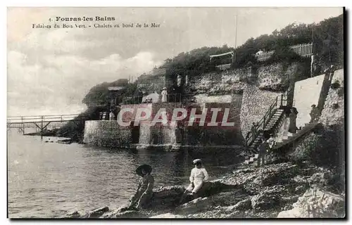 Ansichtskarte AK Fouras les Bains Falaises du bois vert Chalets au bord de la mer