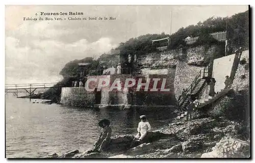 Cartes postales Fouras les Bains Falaises du bois vert Chalets au bord de la mer