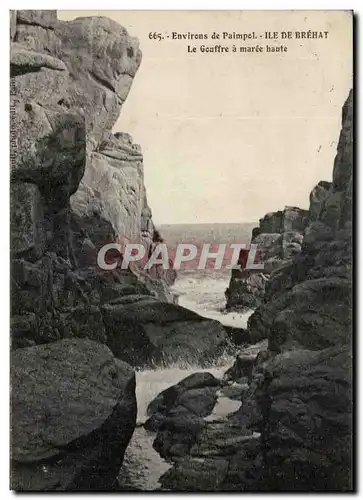 Ansichtskarte AK Environs de Paimpol Ile de Brehat Le gouffre a maree haute