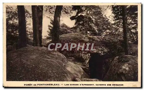 Ansichtskarte AK Foret de Fontainebleau Les gorges d Apremont caverne des brigands