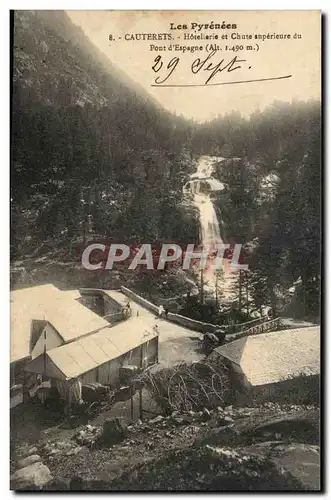 Ansichtskarte AK Cauterets Hotellerie et chute superieure du Pont d Espagne