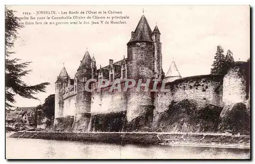 Cartes postales Josselin Le chateau Les bords de l Oust