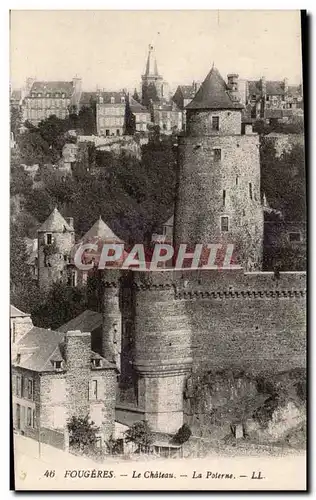 Cartes postales Fougeres Le chateau La poterne