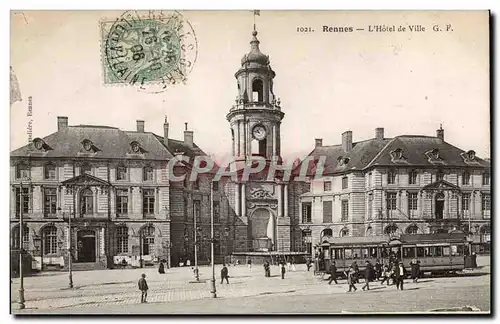 Cartes postales Rennes Hotel de ville