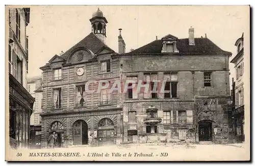 Ansichtskarte AK Mantes sur Seine Hotel de ville et le tribunal