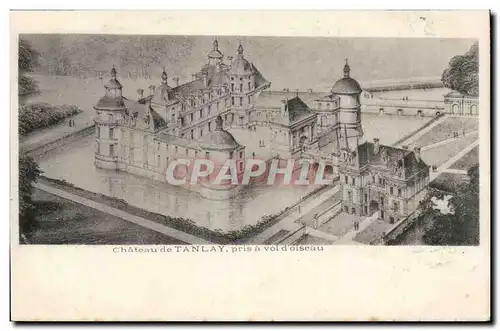 Cartes postales Chateau de Tanlay pris a vol d oiseau