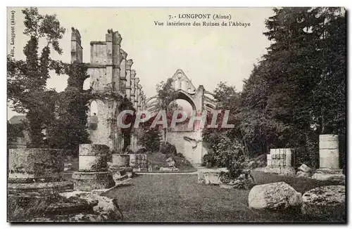 Ansichtskarte AK Longpont Vue interieure des ruines de l abbaye