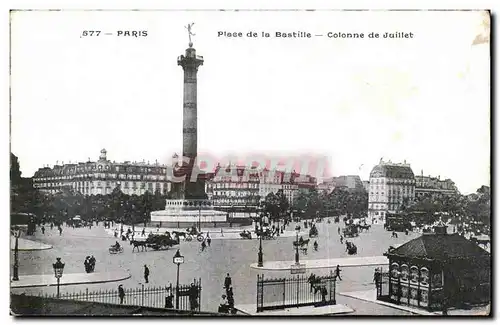 Cartes postales Paris place de la Bastille Colonne de Juillet