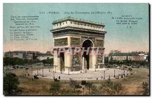 Cartes postales Paris Arc de Triomphe