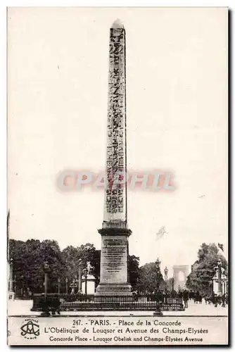 Cartes postales Paris Place de la Concorde