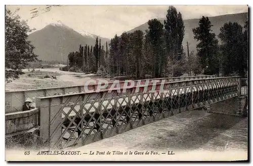 Cartes postales Argeles Gazost Le pont de Tillos et le Gave de Pau