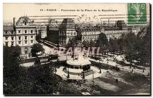 Cartes postales Paris Panorama de la place de la Republique