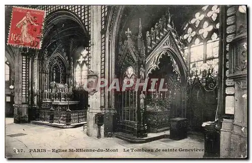 Cartes postales Paris Eglise Sainte Etienne du Mont Le tombeau de Sainte Genevieve