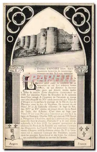 Cartes postales Chateau d Angers