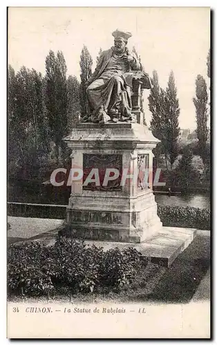 Cartes postales Chinon Statue de Rabelais