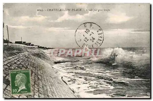 Cartes postales Chatelaillon Plage Etude par gros temps