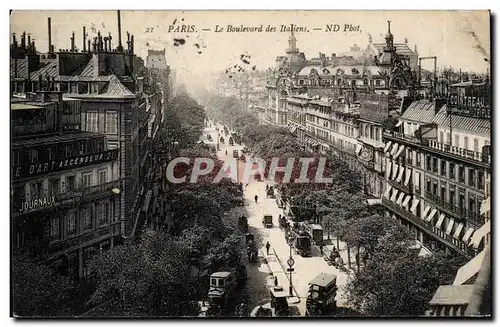 Cartes postales Paris Boulevard des Italiens