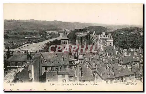 Cartes postales Pau Vue sur le chateau et le Gave