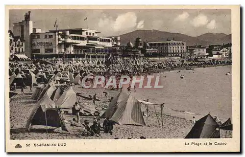 Ansichtskarte AK St Jean de Luz La plage et le casino