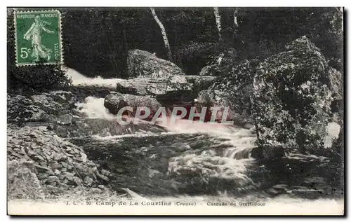 Ansichtskarte AK Camp de la Courtine Cascade du Grattadour