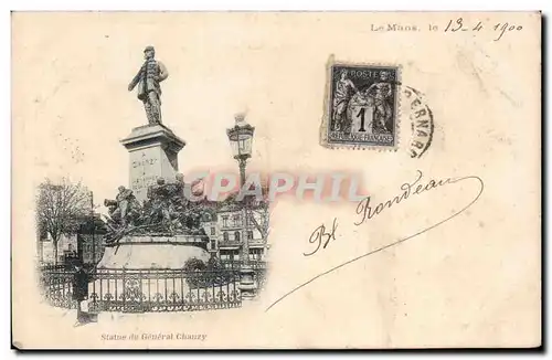 Cartes postales Le Mans Statue du general Chauzy