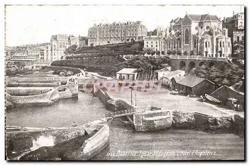 Ansichtskarte AK Biarritz Eglise ste Eugenie L hotel d Angleterre