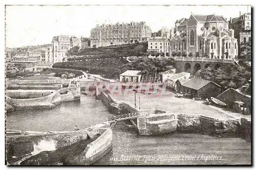 Cartes postales Biarritz Eglise ste Eugenie L hotel d Angleterre