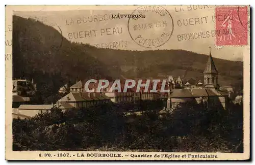 Ansichtskarte AK La Bourboule Quartier de l eglise et funiculaire