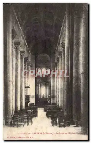 Cartes postales St SAvin sur Gartempe Interieur de l eglise