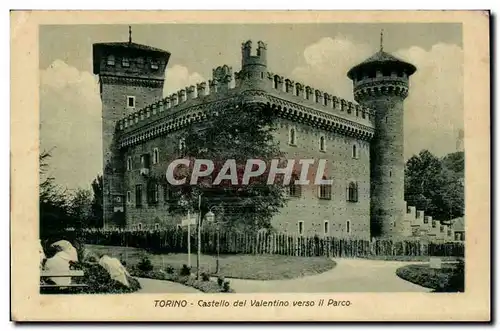 Cartes postales Torino Castello del Valentino veso il parco