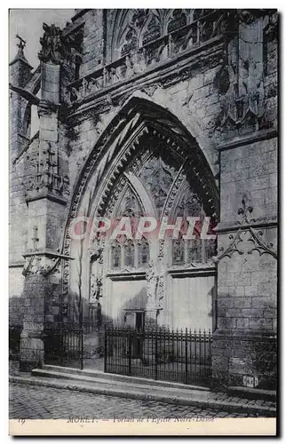 Ansichtskarte AK Moret Portail de l eglise Notre Dame