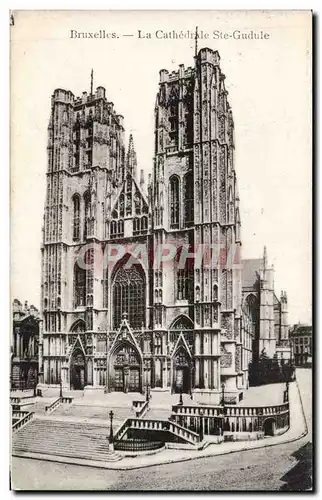 Ansichtskarte AK Bruxelles La cathedrale Ste Gudule