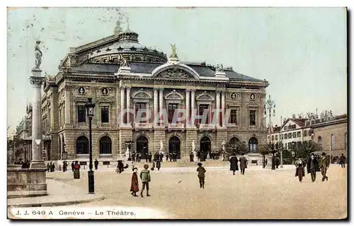 Ansichtskarte AK Suisse Geneve Le theatre