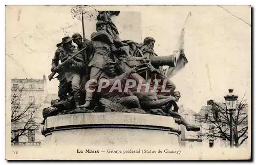 Cartes postales Le Mans Groupe piedestral (statue de Chanzy)