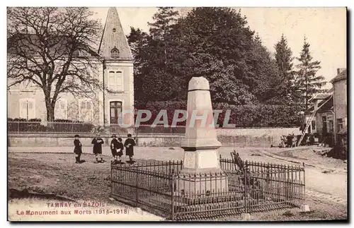 Cartes postales Tamnay en Bazois Le monument aux morts