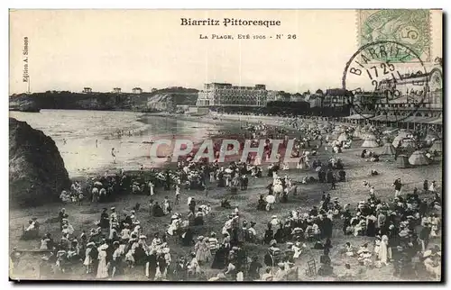 Cartes postales Biarritz La plage