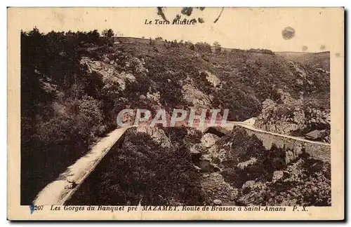 Ansichtskarte AK Les gorges du banquet pres Mazamet route de Brassac a Saint Amans