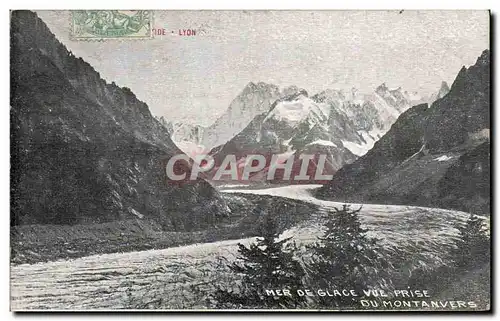 Cartes postales Mer de glace Vue prise du Montanver