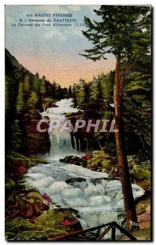 Cartes postales Environs de Cauterets La cascade du pont d Espagne