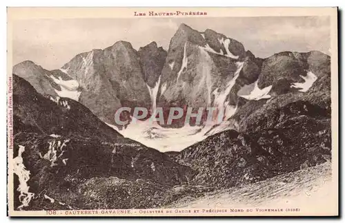 Cartes postales Cauterets Gavarnie Oulettes de Gaude et precipice Nord du Vignemale