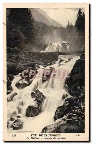 Cartes postales Environs de Cauterets La Raillere Cascade de Lutour