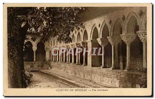 Cartes postales Cloitre de Moissac Vue interieure