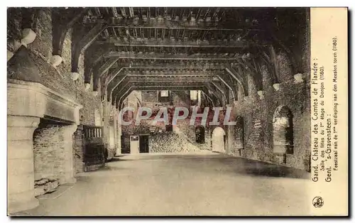 Cartes postales Gand Chateau des Comtes de Flande Salle des fetes du 1er etage du donjon
